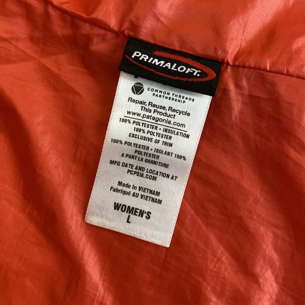 Patagonia Nano Puff Vest Shock Pink Zip Puffer Primaloft Women's L - Picture 7 of 9